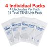 TENS 7000 Official TENS Unit Electrode Pads, 16 Pack - Premium Quality OTC TENS Pads, 2" X 2" - Compatible with Most TENS Machines, Replacement Electrodes Value Pack view 3