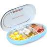 BNY Weekly Pill Box Pill Organizer Box to Hold Vitamins Supplements Medication Fish Oil or Cod Liver Oil for Daily&TravelWaterproof and Portable,6 CompartmentsBPA Free (Blue) view 1