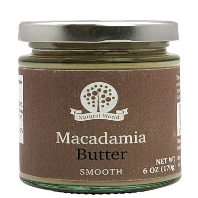 Nutural World - Smooth Macadamia Nut Butter 6 Oz (170g) / 100% pure single ingredient