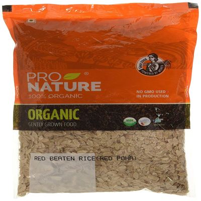 Pro Nature 100% Organic Red Beaten Rice (RedPoha)500 g