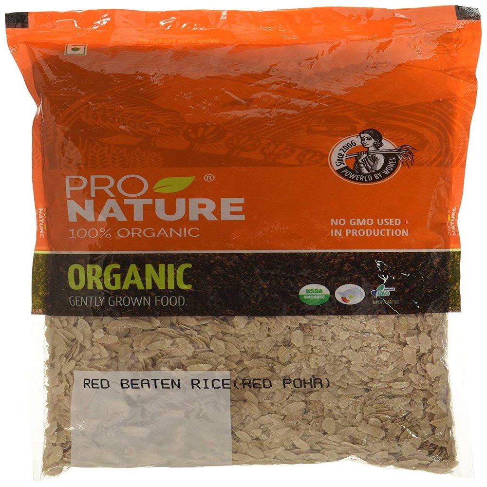 Pro Nature 100% Organic Red Beaten Rice (RedPoha)500 g