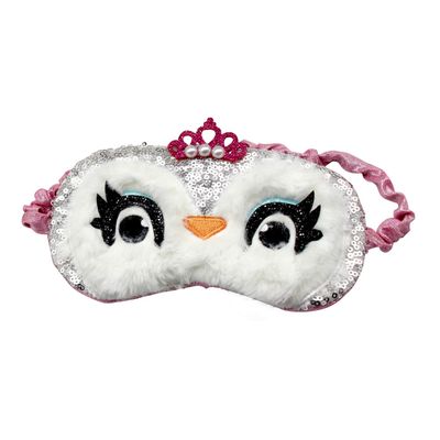 Aimeely Super Cute Soft Owl Sleeping Eye Shade Sequins Animals Eye Mask with Ice Bag White