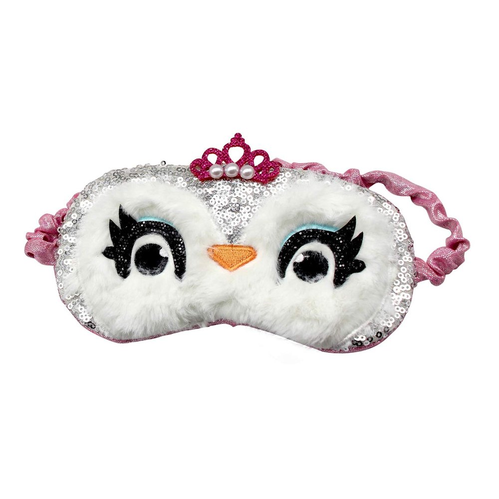 Aimeely Super Cute Soft Owl Sleeping Eye Shade Sequins Animals Eye Mask with Ice Bag White