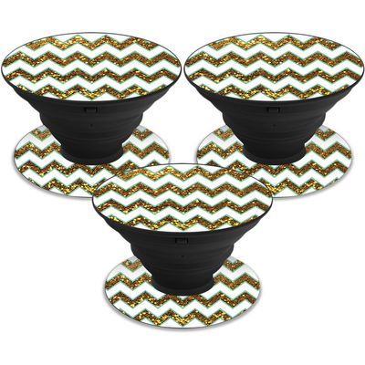 MightySkins Skin Compatible with PopSocket PopSocket - Glitzy Chevron | Protective, Durable, and Unique Vinyl Decal wrap Cover | Easy to Apply, Remove, and Change Styles | Made in The USA