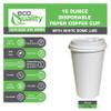 EcoQuality 16 oz White Hot Drink Paper Cups with White Dome Lids - 500 Count - Disposable Paper Coffee Cups perfect for Tea, Latte's, Coffee Shops, Restaurant Grade view 2