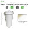 EcoQuality 16 oz White Hot Drink Paper Cups with White Dome Lids - 500 Count - Disposable Paper Coffee Cups perfect for Tea, Latte's, Coffee Shops, Restaurant Grade view 3
