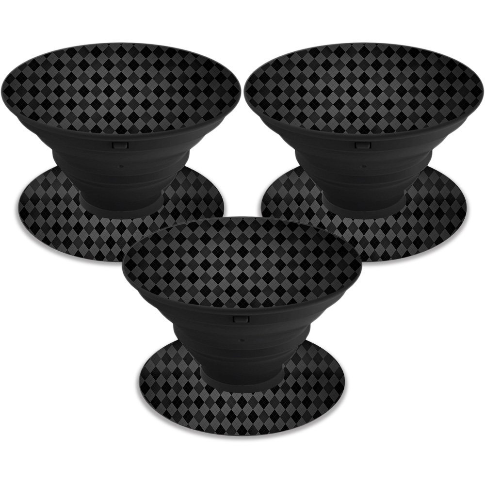 MightySkins Skin Compatible with PopSocket PopSocket - Black Argyle | Protective, Durable, and Unique Vinyl Decal wrap Cover | Easy to Apply, Remove, and Change Styles | Made in The USA