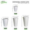 EcoQuality 20 oz White Hot Drink Paper Cups with White Dome Lids - 100 Count - Disposable Paper Coffee Cups perfect for Tea, Latte's, Coffee Shops, Restaurant Grade view 4