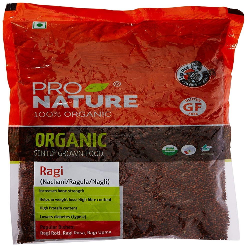 Pro Nature 100% Organic Ragi Millet, 500 g