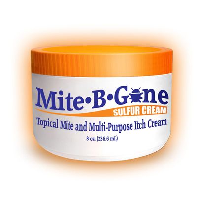 Human Mite Treatment Cream 8oz | Max-Strength 10x Sulfur Cream for Skin Mites, Bites, & Itching | Child & Adult Safe | Fast Relief for All Skin Types by Mite-Be-Gone
