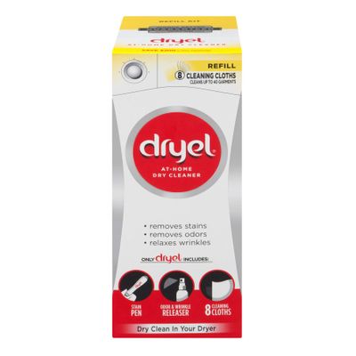 Dryel At-Home Dry Cleaner Refill Kit, 8 Cloths