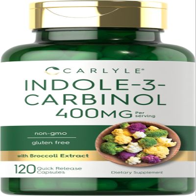 Carlyle Indole-3-Carbinol (I3C) 400mg | 120 Capsules | Advanced Formula with Broccoli Extract | Non-GMO, Gluten Free