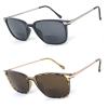 2 Pairs Fashion Square Inner Bifocal Tinted Sun Reader Reading Sunglasses (Shiny Black & Brown(Gold), 1.00) view 1