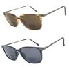2 Pairs Fashion Square Inner Bifocal Tinted Sun Reader Reading Sunglasses (Brown(GM) & Matte Black, 2.25) view 1