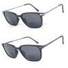 2 Pairs Fashion Square Inner Bifocal Tinted Sun Reader Reading Sunglasses (Shiny Black & Matte Black, 1.75) view 1