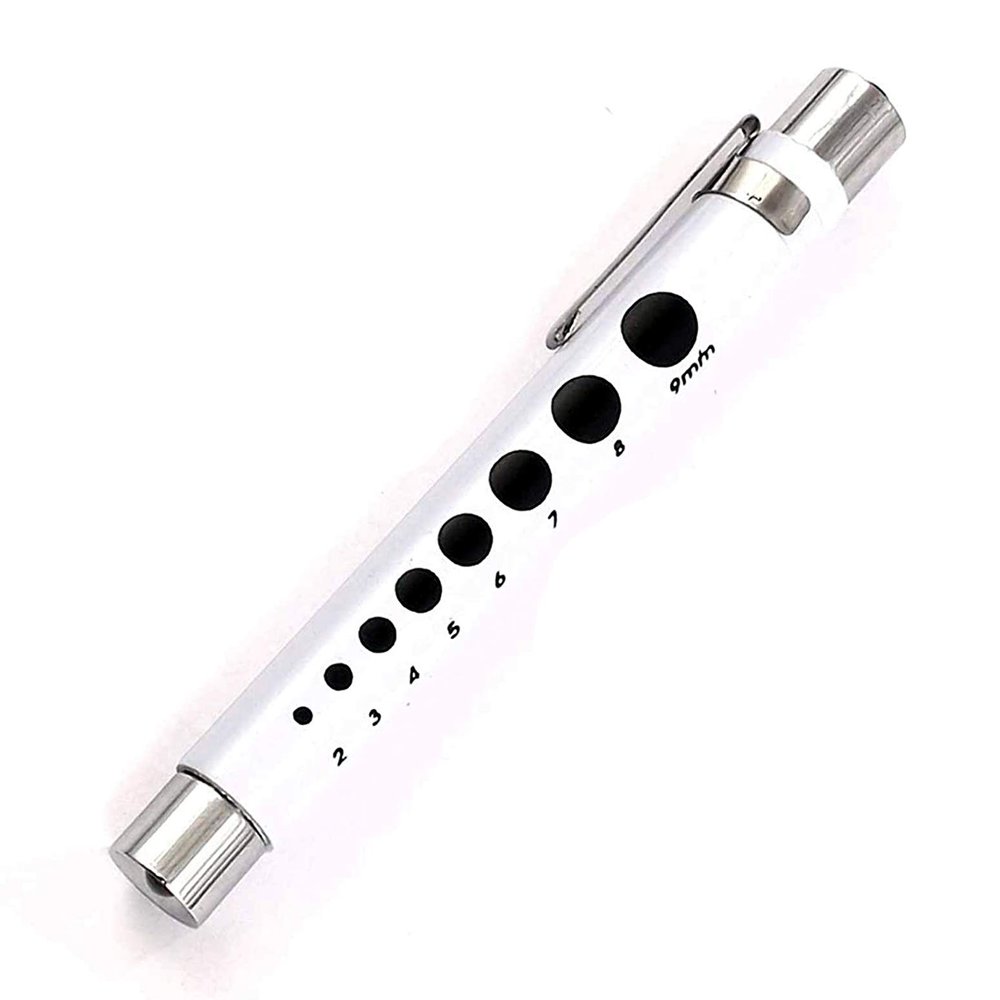 AAProTools Pen Light, Nurse Led Penlight with Pupil Gauge for Nursing Students Doctors White with Batteries