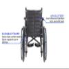 Invacare Tracer EX2 Wheelchair for Adults | Standard Folding | 18 Inch Seat | Footrests & Full Arms view 4