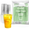 Clear Plastic Disposable Cups | 14 oz Cups, 250 Pack | Crystal Clear PET Cup | Cold Smoothie | Iced Coffee Go Cups | Ideal for Coffee, Parfait, Juice, Soda, Cocktail, Party Cups (14oz, 250 count) view 1