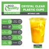 Clear Plastic Disposable Cups | 14 oz Cups, 250 Pack | Crystal Clear PET Cup | Cold Smoothie | Iced Coffee Go Cups | Ideal for Coffee, Parfait, Juice, Soda, Cocktail, Party Cups (14oz, 250 count) view 4