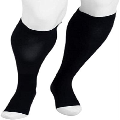 30-40 mmHg, Dual Stretch, Knee, OT, Short, Black