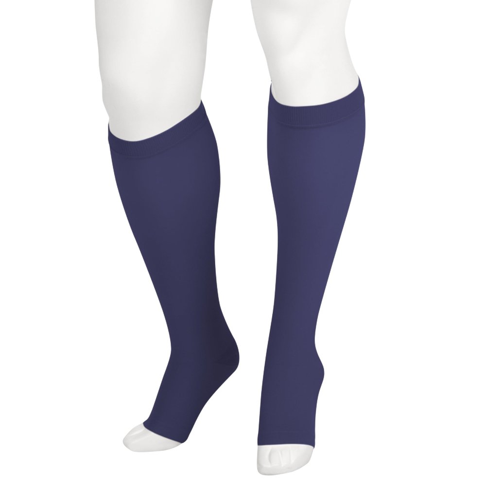 15-20 mmHg, Soft, Knee, OT, Silicone, Navy