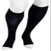 20-30 mmHg, Dual Stretch, Knee, OT, Short, Black view 1