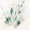 Cactus Cups, Fiesta Birthday, Bridal Shower, Cinco de Mayo Party Decorations, Favor Containers, Lids, Straws, Set of 12 view 2