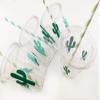 Cactus Cups, Fiesta Birthday, Bridal Shower, Cinco de Mayo Party Decorations, Favor Containers, Lids, Straws, Set of 12 view 3