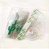 Cactus Cups, Fiesta Birthday, Bridal Shower, Cinco de Mayo Party Decorations, Favor Containers, Lids, Straws, Set of 12 view 4