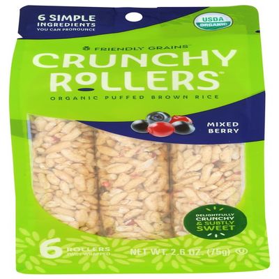 Bamboo Lane Crunchy Rice Rollers, Mixed Berry, 6 Ct (Pack OF 5)_AB
