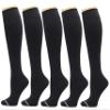 5 Pairs Dr. Motion Therapeutic Graduated 8-15mmHg Compression Women's Knee-hi Socks (Pack-Black) view 1