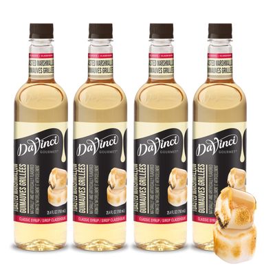 DaVinci Gourmet Classic Toasted Marshmallow Syrup, 25.4 Fluid Ounces (Pack of 4)