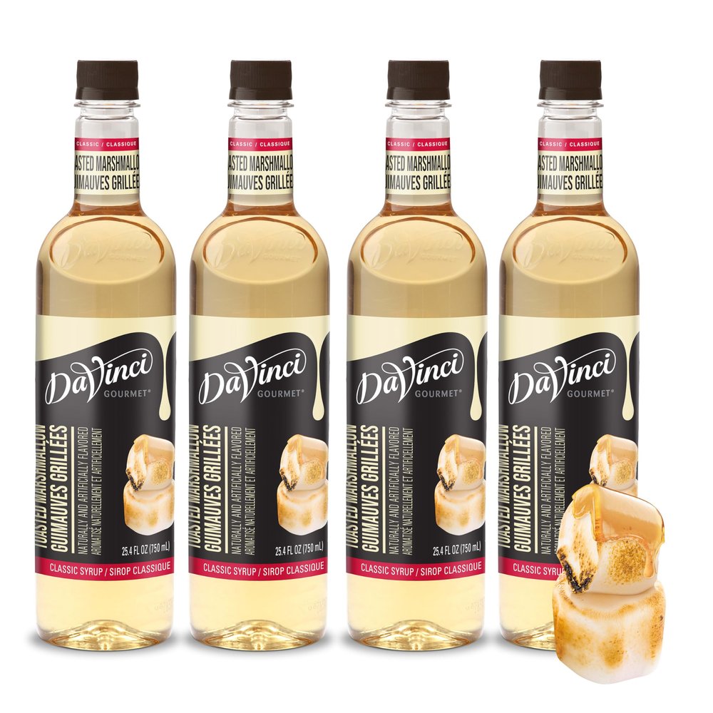 DaVinci Gourmet Classic Toasted Marshmallow Syrup, 25.4 Fluid Ounces (Pack of 4)
