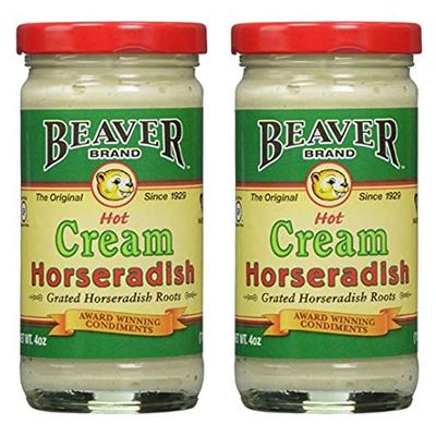 Beaver Hot Cream Style Horseradish 4 oz (Pack of 2)
