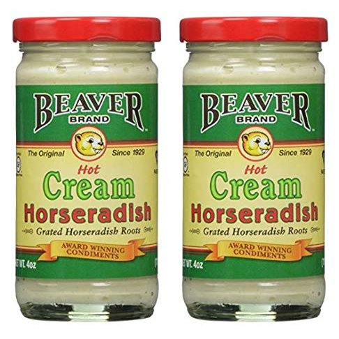 Beaver Hot Cream Style Horseradish 4 oz (Pack of 2)