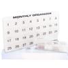 31 compartments, 1 per Day, 4 Week Monthly Pill Organizer by Promed. Includes Tray and 8 Removable compartments. (White) view 1