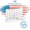 31 compartments, 1 per Day, 4 Week Monthly Pill Organizer by Promed. Includes Tray and 8 Removable compartments. (White) view 2