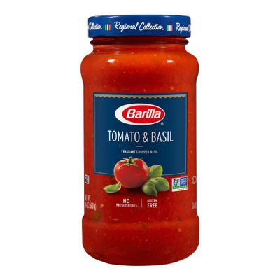 Barilla Pasta Sauce, Tomato & Basil, 24 Ounce (Pack of 8)