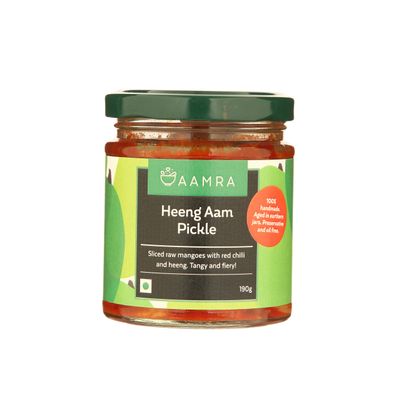 Aamra (Ghaziabad) Homemade Heeng Aam Indian Mango Pickle - 190 grams