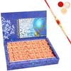 Ghasitaram Gifts Rakhi Gifts for Brothers Sugarfree Mawa Coconut Barfi 800 GMS with Beads Rakhi view 1