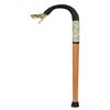 Genuine Eastern Diamondback Rattlesnake Head Walking Cane - Handmade Snake Staff Walking Stick, Real Taxidermy Snake Stick Handle - Wooden Staff, Black Rubber Shaft, Leather Grip - 38.5 Inches view 2
