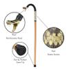 Genuine Eastern Diamondback Rattlesnake Head Walking Cane - Handmade Snake Staff Walking Stick, Real Taxidermy Snake Stick Handle - Wooden Staff, Black Rubber Shaft, Leather Grip - 38.5 Inches view 4