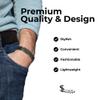 Smarter LifeStyle Titanium Magnetic Bracelet for Men - Extra Strength, Gunmetal Gray view 2
