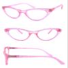 1 Pair Woman Cat Eye Glitter Frame Full Lens Reading Glasses Spring Temple (Pink, 2.75) view 1