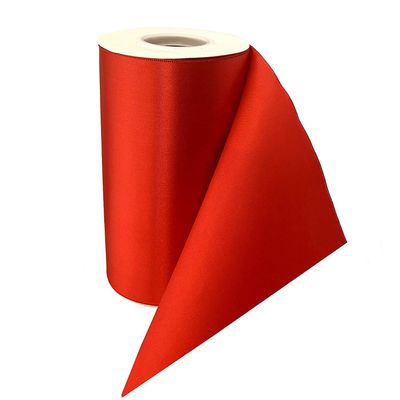Grand Opening Ceremony Red Ribbon - 6" x 25 Yards, Double Wide, Satin, Valentine's Day, V-Day, Front Door, Patriotic, Store Front, Indoor Display, USA, 4th of July, Christmas, Tree Decor