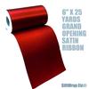 Grand Opening Ceremony Red Ribbon - 6" x 25 Yards, Double Wide, Satin, Valentine's Day, V-Day, Front Door, Patriotic, Store Front, Indoor Display, USA, 4th of July, Christmas, Tree Decor view 3