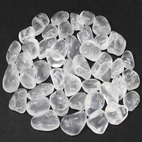 1/4 lb Bulk Lot Clear Quartz Tumbled Stone (Crystal Healing Metaphysical) 4 oz
