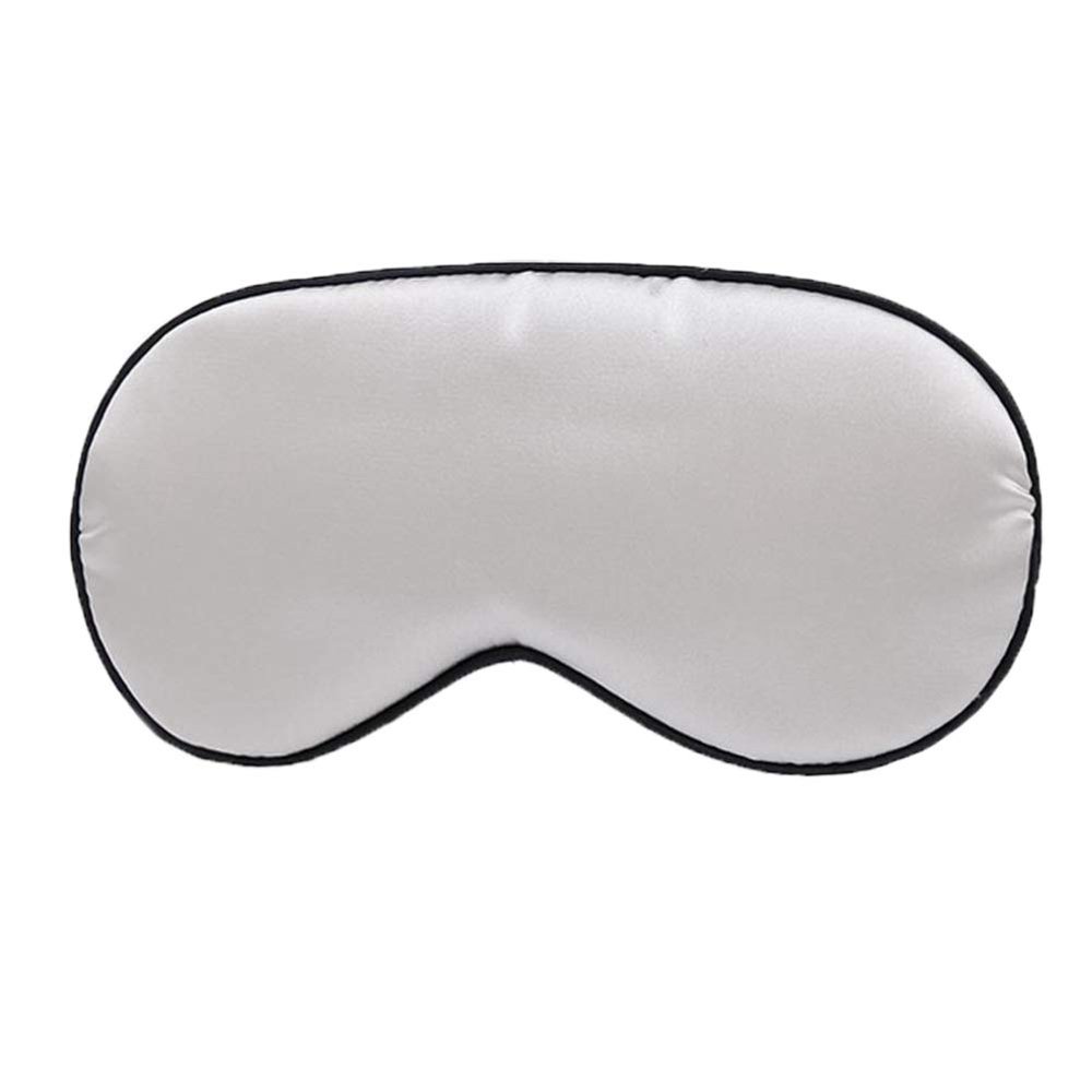 AKOAK Natural Mulberry Silk Sleep Mask,Super Smooth and Soft Block Lights Comfortable Sleeping Mask with Adjustable Strap for Men, Women and Kids (Silver/Grey)
