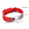 LiFashion LF Personalized Name ICE Custom Stainless Steel Silicone Rubber Chain Medical ID Health Alert Monitoring Systems Adjustable Bracelet for Men Women Teens,Free Engraving Customized view 2