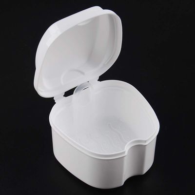 Denture Case, Denture Cup with Strainer, Coolrunner Denture Bath Box False Teeth Storage Box with Basket Net Container Holder for Travel, Retainer Cleaning